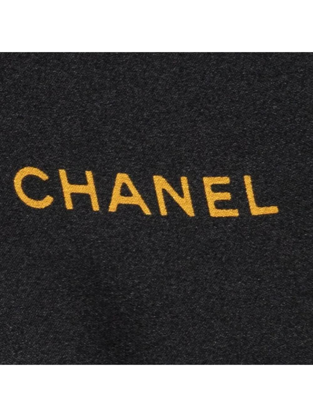 Chanel Scarf Black Green Red Silk
